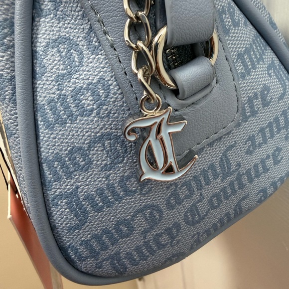 NWT Juicy Couture State of My Heart Satchel in Dusty Blue - Picture 9 of 9